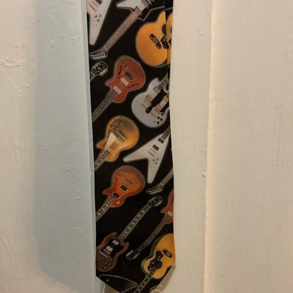 Vintage Gibson guitar electric guitars novelty tie! Rock music - Picture 2 of 4